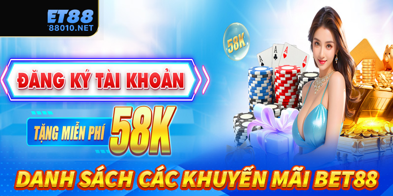 Cập nhật danh sách các chương trình khuyến mãi bet88 không nên bỏ lỡ